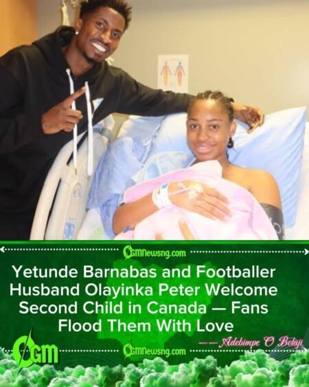 Actress Yetunde Barnabas and Footballer Husband Olayinka Peter Celebrate Arrival of Their Second Child in Canada