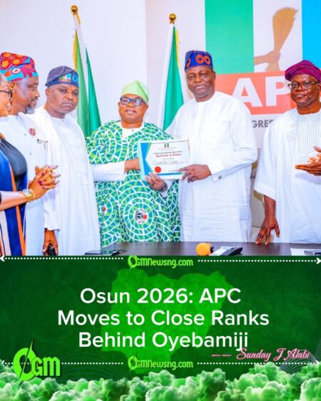 Osun 2026: APC Leaders Seek Total Support for Oyebamiji Ahead of Governorship Election