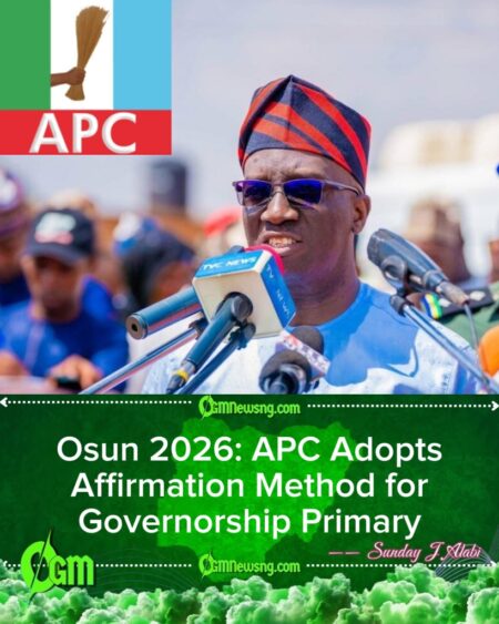 Osun 2026: APC Candidate to Emerge Through Affirmation, Says Okpebholo