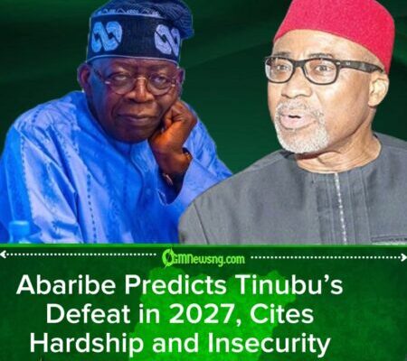Abaribe Predicts Tinubu’s Defeat in 2027, Cites Hardship and Insecurity