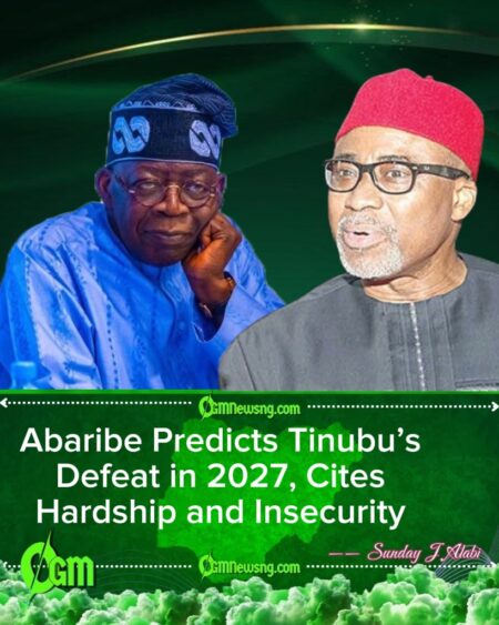 Abaribe Predicts Tinubu’s Defeat in 2027, Cites Hardship and Insecurity