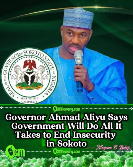 Governor Ahmad Aliyu Unveils Fresh Security Measures to Strengthen Intelligence and Coordination