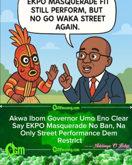 Akwa Ibom Governor Umo Eno Ban Street Performance for EKPO Masquerade, Culture Still Dey Alive