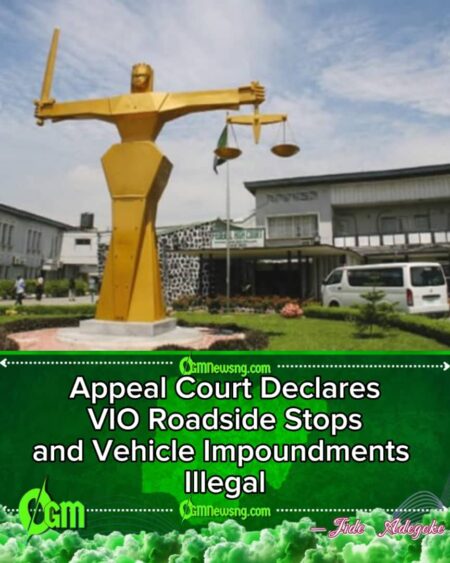 Appeal Court Affirms Ruling on VIO: Judges Declare Vehicle Impoundment and Roadside Stops Unlawful