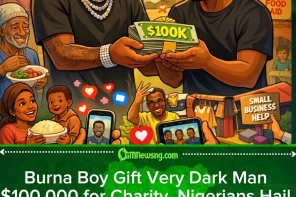 Burna Boy Dash Very Dark Man $100k to Help Less Privileged Nigerians, Social Media Burst Praise