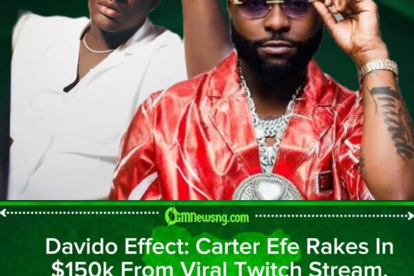 Carter Efe Earns $150,000 From Twitch Livestream With Davido, Sets New Milestone for Nigerian Creators
