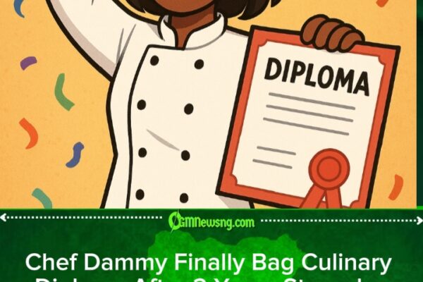 Chef Dammy Finally Bag Culinary Diploma After 2-Year Cook-a-Thon Struggle