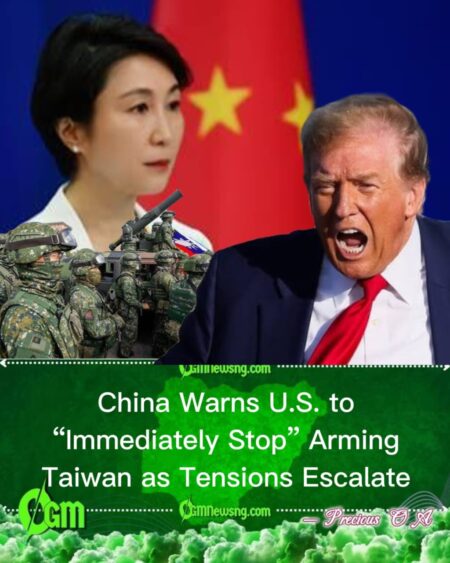 China Demands U.S. Halt Taiwan Arms Sales Amid Rising Regional Strains