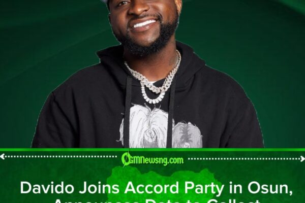 Davido Set to Join Accord Party, Announces Plan to Pick Membership Card in Osun