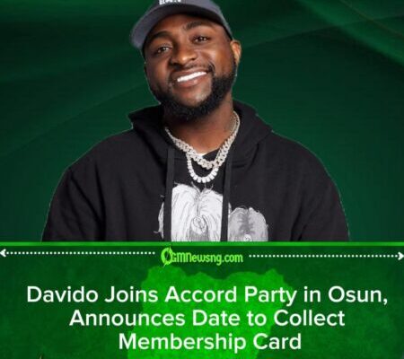 Davido Set to Join Accord Party, Announces Plan to Pick Membership Card in Osun