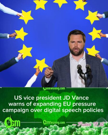 US vice president JD Vance says Brussels is overreaching in its drive to police U.S. digital platforms