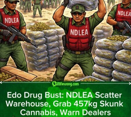 NDLEA Raids Edo Warehouse, Seizes 457kg Skunk Cannabis, Stops Major Drug Supply