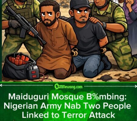 Nigerian Army Arrest Two Suspects Over Maiduguri Mosque B%mbing, Residents Relief After Attack