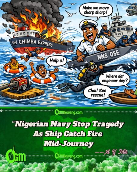 Nigerian Navy Save 20 Crew As Ship Catch Fire for Cross River Waterway – One Person Still Dey Missing