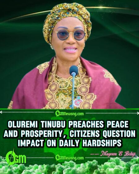 Oluremi Tinubu, Nigeria's First Lady Urges Nigerians to Embrace Peaceful Coexistence as Pathway to National Prosperity