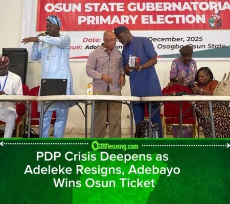 PDP Crisis Deepens as Adeleke Resigns, Adebayo Wins Osun Ticket