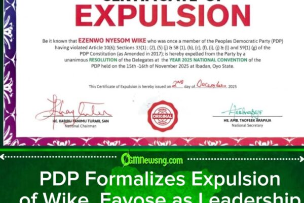 PDP Issues Expulsion Certificates to Wike, Fayose, Others After Convention Ratification