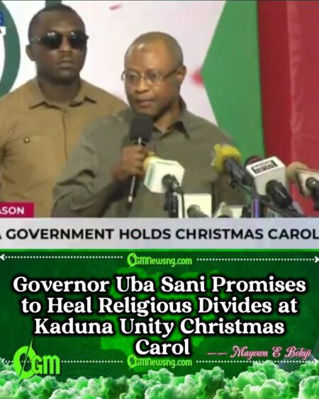 Governor Uba Sani Reflects on Unity, Faith, and Hope at Kaduna Unity Christmas Carol