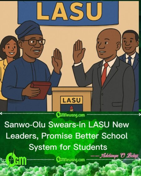 Sanwo Olu Swear-in New LASU Leadership, Students Dey Hope Better Education