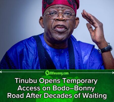 President Bola Ahmed Tinubu Flags Off Temporary Use of Bodo–Bonny Road, Ending Decades of Costly River Crossings