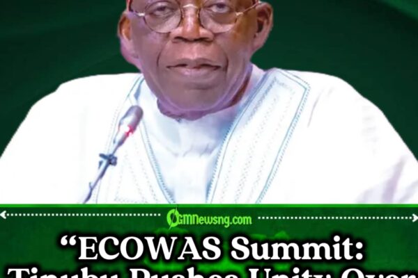 President Bola Ahmed Tinubu Urges ECOWAS Leaders to Secure Region, Not Seize Power