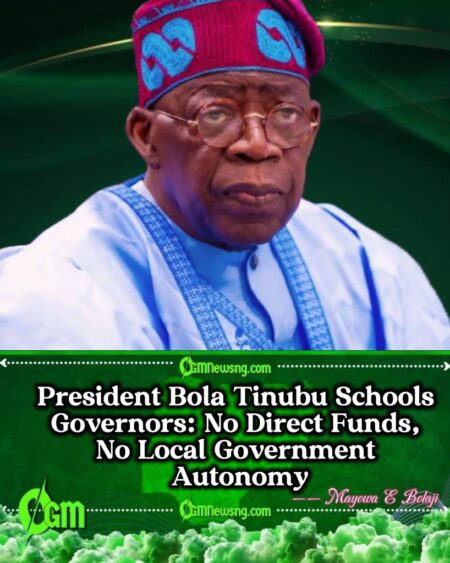 President Bola Tinubu to Governors: Local Government Autonomy Without Money Is a Fraud