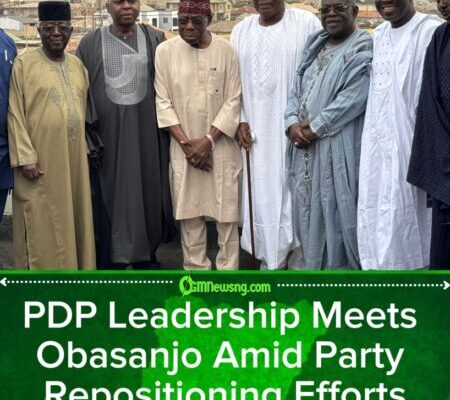 Turaki Leads PDP Leaders on Strategic Visit to Obasanjo in Abeokuta