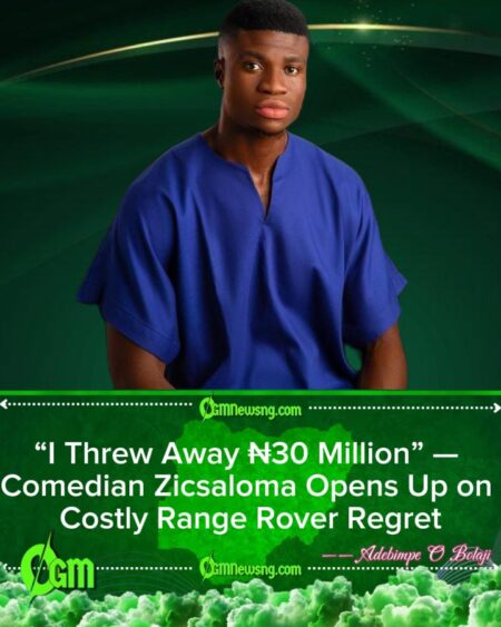 Zicsaloma Reveals Worst Financial Mistake as Range Rover Sport Costs Him Nearly ₦30 Million