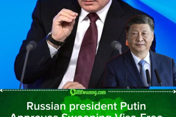 Russian president Putin Sets New Diplomatic Milestone With Visa-Free Access for China