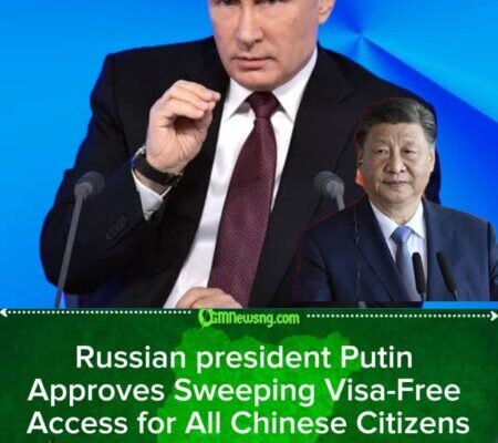 Russian president Putin Sets New Diplomatic Milestone With Visa-Free Access for China