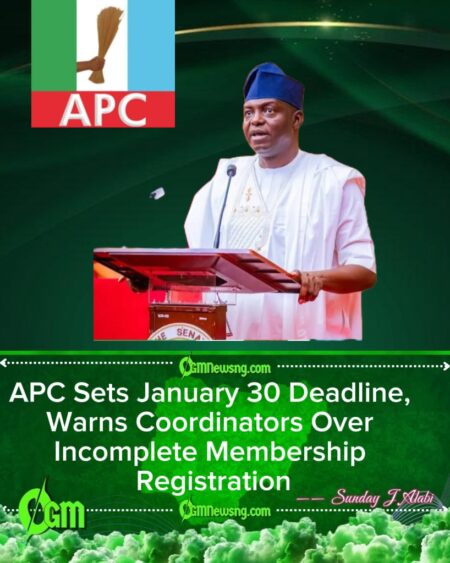 APC Chairman Orders State Coordinators to Register All Members or Face Removal