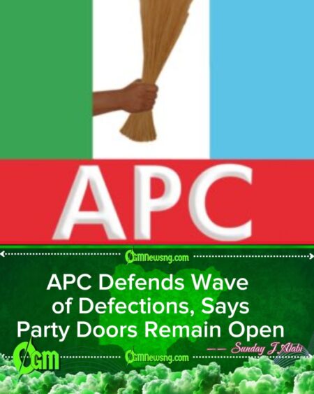 APC Says Defections Reflect Confidence in Tinubu Administration, Dismisses One-Party State Fears