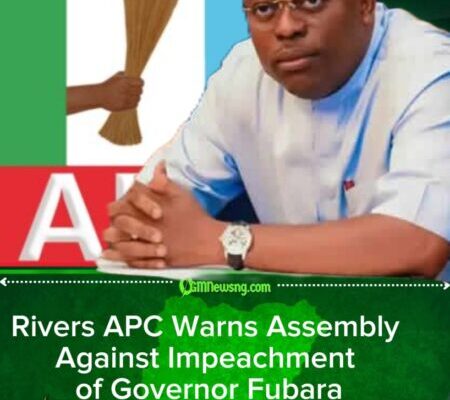 Rivers APC Faults State Assembly Over Fubara Impeachment Move, Warns of Political Instability
