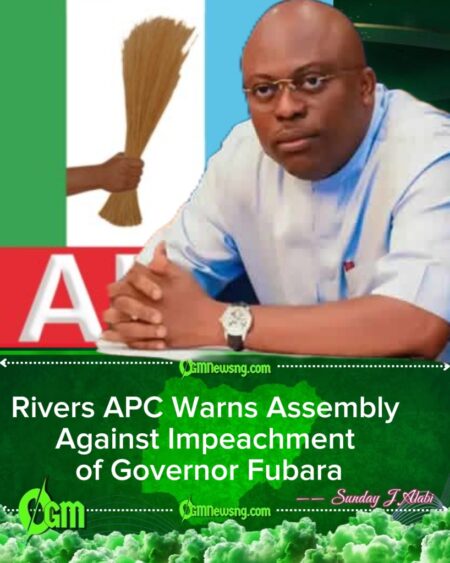 Rivers APC Faults State Assembly Over Fubara Impeachment Move, Warns of Political Instability
