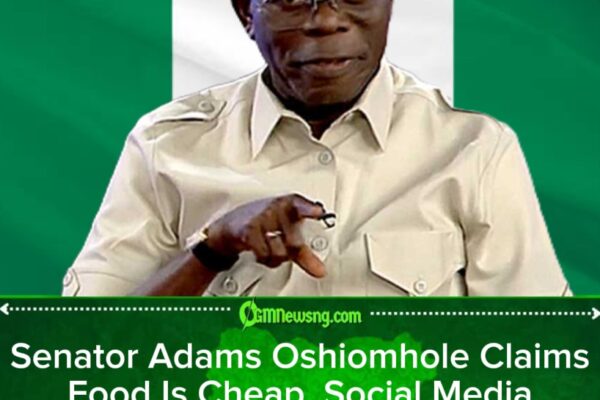 Senator Adams Oshiomhole Says Food Is Cheap, Nigerians Ask If He Shops Abroad
