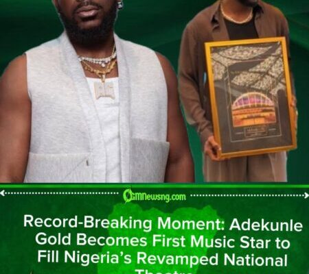 Adekunle Gold Makes History as First Artist to Sell Out the Newly Renovated Nigerian National Theatre