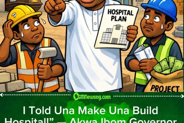 Akwa Ibom Governor Drag Contractors Say Dem Dey Build Mortuary Pass Hospital