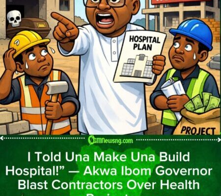 Akwa Ibom Governor Drag Contractors Say Dem Dey Build Mortuary Pass Hospital