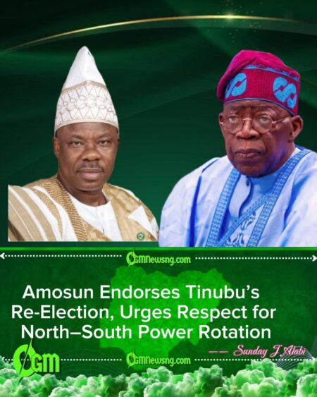 Amosun Backs Tinubu’s Second-Term Bid, Insists South Must Complete Eight-Year Presidential Tenure