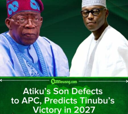 Atiku’s Son Abba Joins APC, Says No Party Can Stop Tinubu in 2027