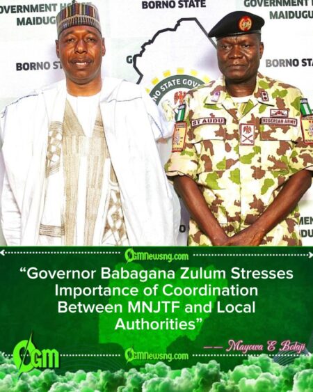 Governor Babagana Zulum Reaffirms Borno State Support for MNJTF Operations in Lake Chad