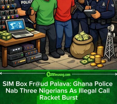 Ghana Police Arrest Three Nigerians For SIM Box Fr@ud For Accra, Telecom Crime Scatter Ground