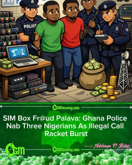 Ghana Police Arrest Three Nigerians For SIM Box Fr@ud For Accra, Telecom Crime Scatter Ground