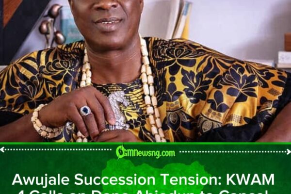 KWAM 1 Urges Ogun Governor to Scrap Awujale Nomination Process, Warns of Legal Crisis