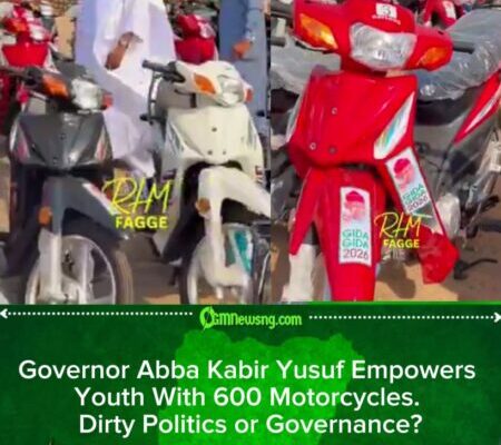 Governor Abba Kabir Yusuf Gives 600 Bikes to Influencers, Nigerians Question Priorities