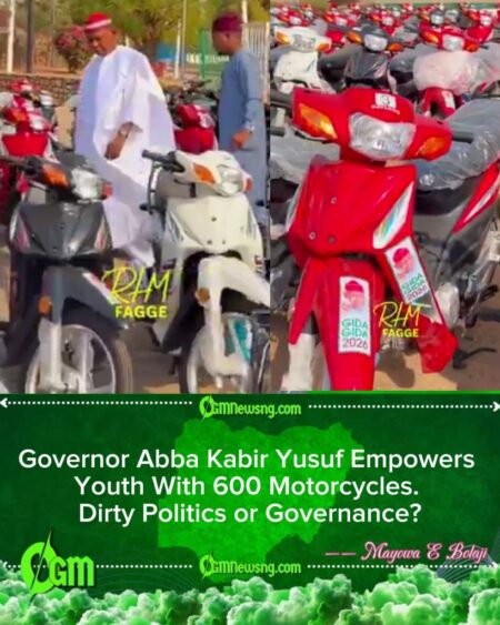 Governor Abba Kabir Yusuf Gives 600 Bikes to Influencers, Nigerians Question Priorities