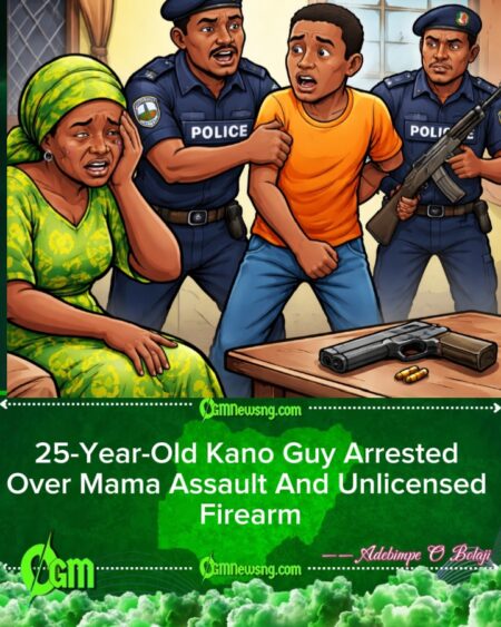 Kano State Police Nab Man For Beating Mama, Carry Illegal Gun