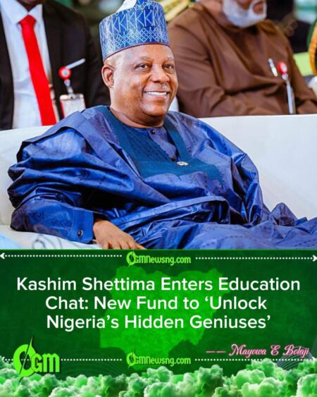 Vice President Kashim Shettima to Launch Learning Fund for Nigerian Youth, Women, and Children