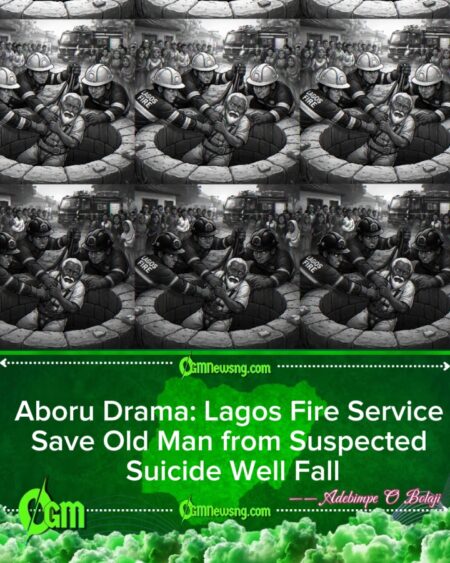 Lagos Fire Service Rescue 84-Year-Old Baba Wey Fall 140-Feet Well Alive for Aboru