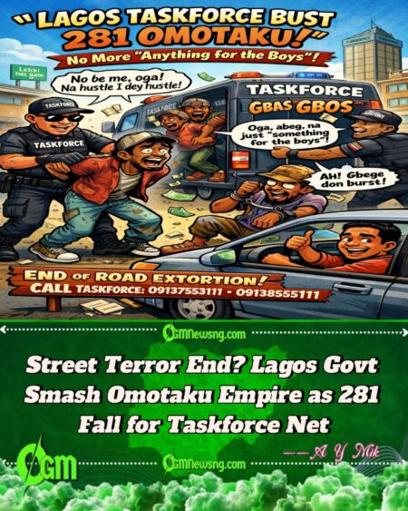 Lagos Taskforce Arrest 281 Omotaku for Street Extortion as Govt Clear Major Roads